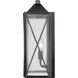 Caswell 2 Light 18 inch Powder Coated Black Outdoor Wall Sconce